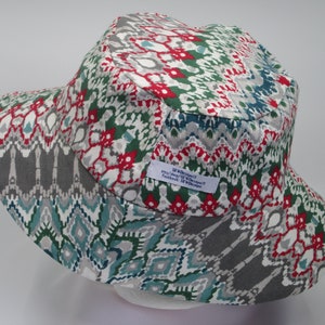 Bucket Hat 25&quot; XX Large hat, Multi stripe, 2XL reversible hat, hat for big heads, 2XL bucket hat, 2XL Sun Hat, 2XL beach hat, 2XL sun hat