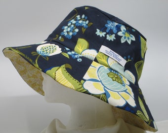 Bucket Hat 26" 3X Large hat, Reversible hat, 3XL hat, floral bucket hat, hats for large heads, 3XL Sun Hat, Bold floral hat, Garden hat