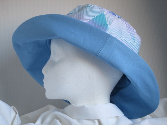 Bucket Hat 25 XX Large Hat, Reversible Hat, Hat for Large Heads, XXL Sun Hat, Blue Bucket Hat, Geometry, LBGTQ, Pride Hat, Rainbow Hat