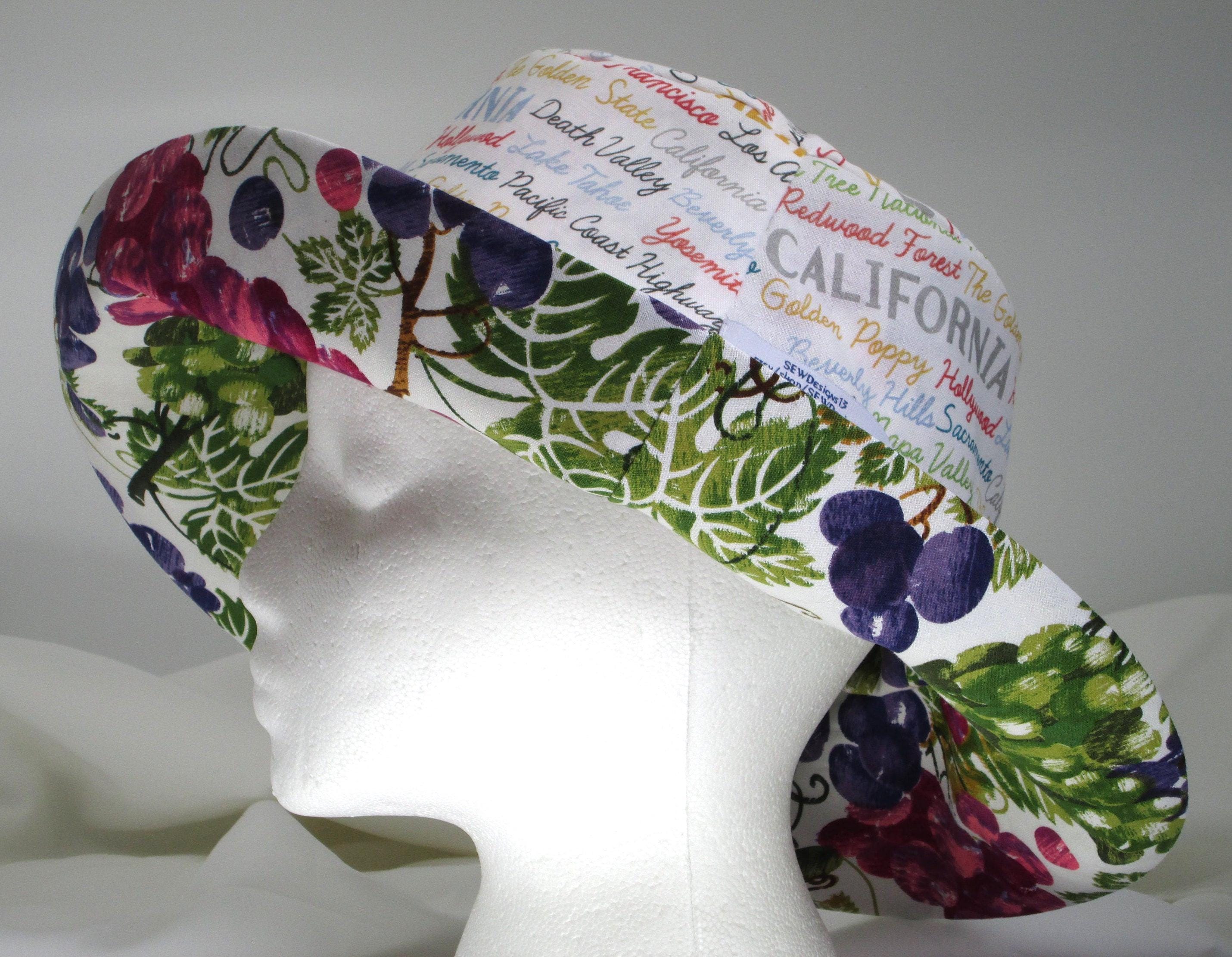 New - Hand Painted Flower Midnight Sparkle Hat 56-58 CM Rawhide rose and midnight rebel hats available main image 2