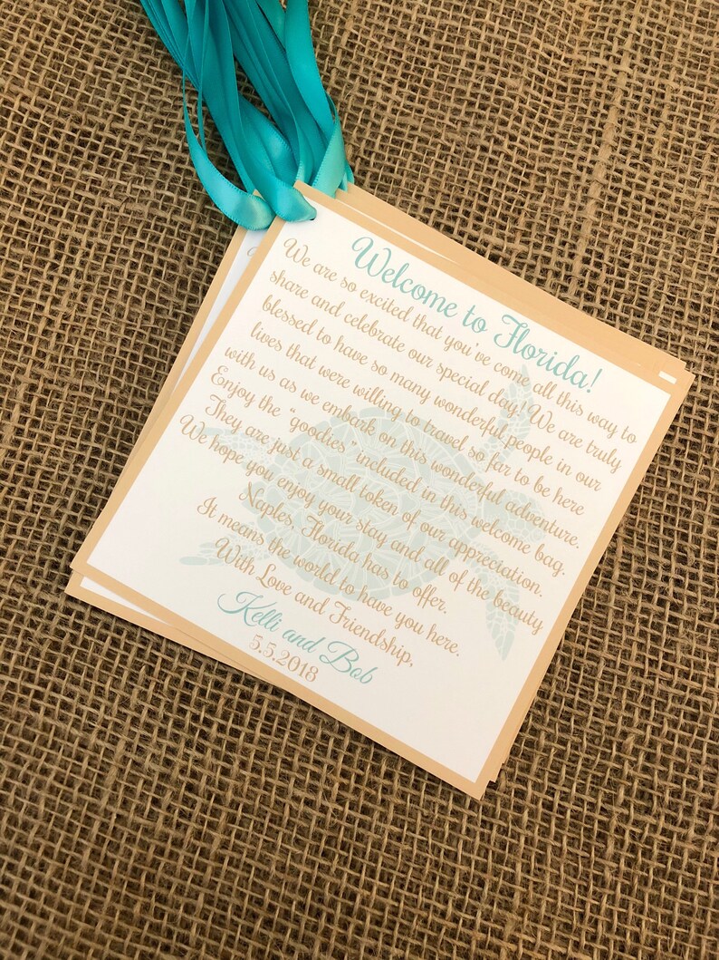 Destination Wedding Bag Tags Beach Wedding Etsy