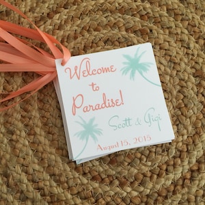 Destination Wedding Welcome Bag Tag, Welcome Bag Tag, Beach Wedding Welcome Bag Tag, Welcome Bag Tag Wedding, Wedding Welcome Note, Wedding