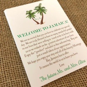 Wedding Welcome Letters, Palm Tree Welcome Letter, Destination Wedding Welcome, Beach Wedding Welcome Note, Customized Welcome Letter image 5