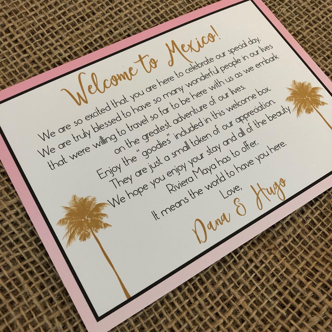 Destination Wedding Welcome Letter Welcome Note | Etsy