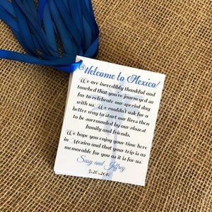 Welcome Bag Tag, Wedding Welcome Bag Tag, Destination Wedding Welcome, Beach Wedding Welcome, Wedding Welcome Note, Note Tag, Welcome Letter image 4