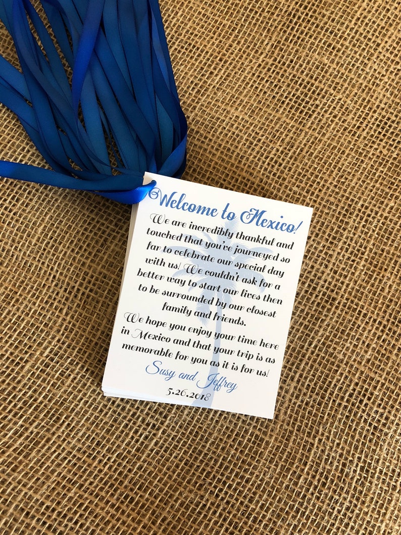 Welcome Bag Tag, Wedding Welcome Bag Tag, Destination Wedding Welcome, Beach Wedding Welcome, Wedding Welcome Note, Note Tag, Welcome Letter image 4