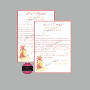 Carta de bienvenida de boda de destino, Carta de bienvenida imprimible, Carta de bienvenida de boda, Carta de bienvenida de boda en la playa, Carta de bienvenida Boda
