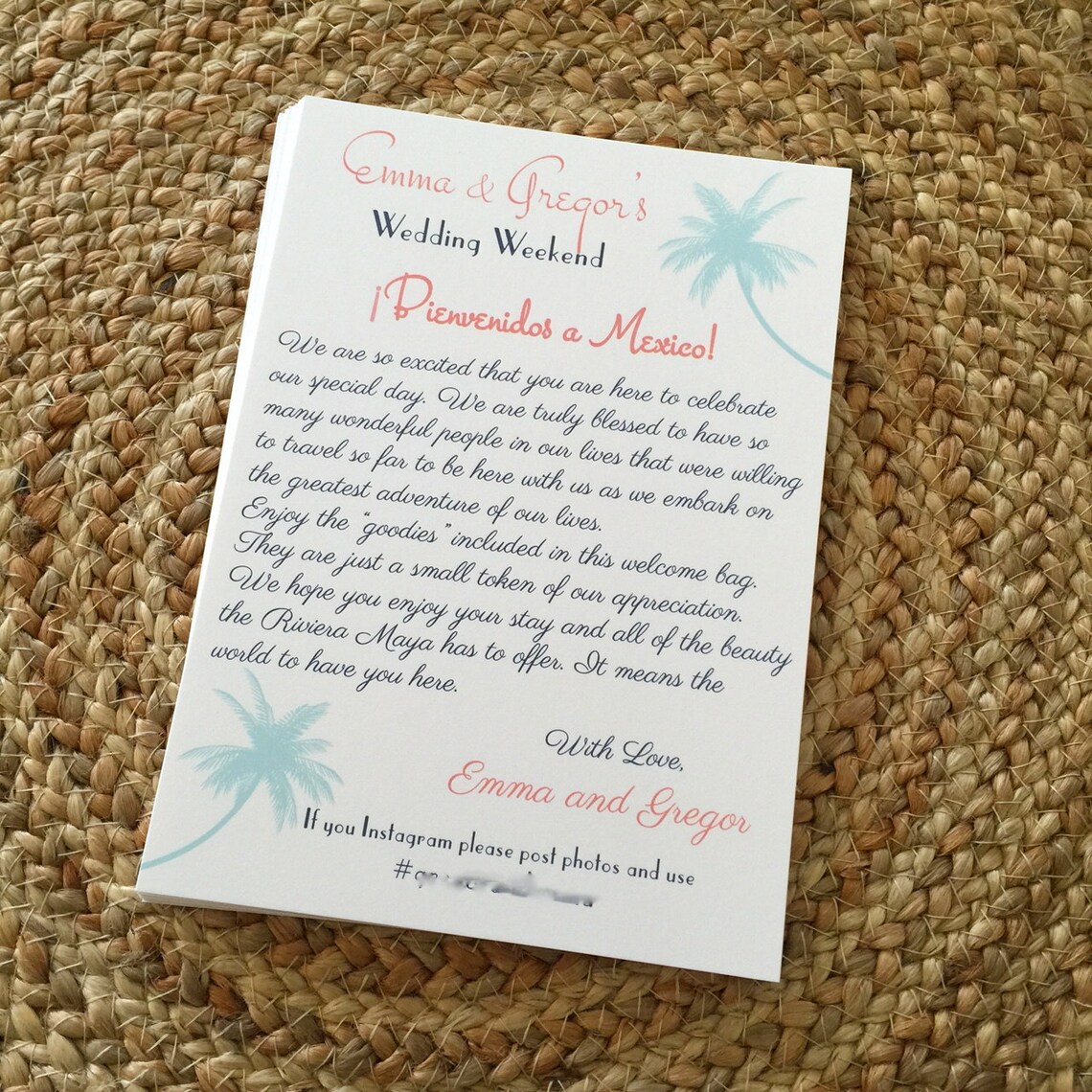 Wedding Welcome Letter Destination Wedding Welcome Letter | Etsy