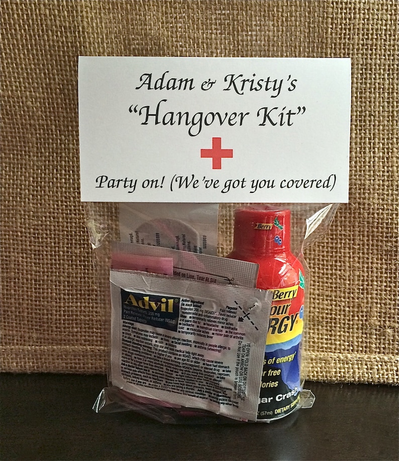 Hangover Kit Bag Toppers Hangover Kit Wedding Hangover Kit Etsy