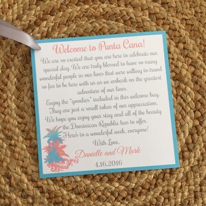 Destination Wedding Welcome Bag Tag, Wedding Welcome Bag, Beach Wedding Welcome, Welcome Bag Tags, Welcome to Our Wedding, Hotel Guest Bag