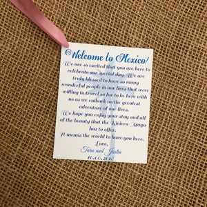 Welcome Bag Tag, Wedding Welcome Bag Tag, Destination Wedding Welcome, Beach Wedding Welcome, Wedding Welcome Note, Note Tag, Welcome Letter image 3