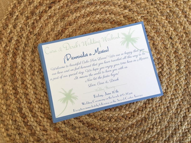 Tropical Wedding Welcome Destination Wedding Welcome Letter Beach Wedding Welcome Letter Wedding Welcome Letter Wedding Welcome