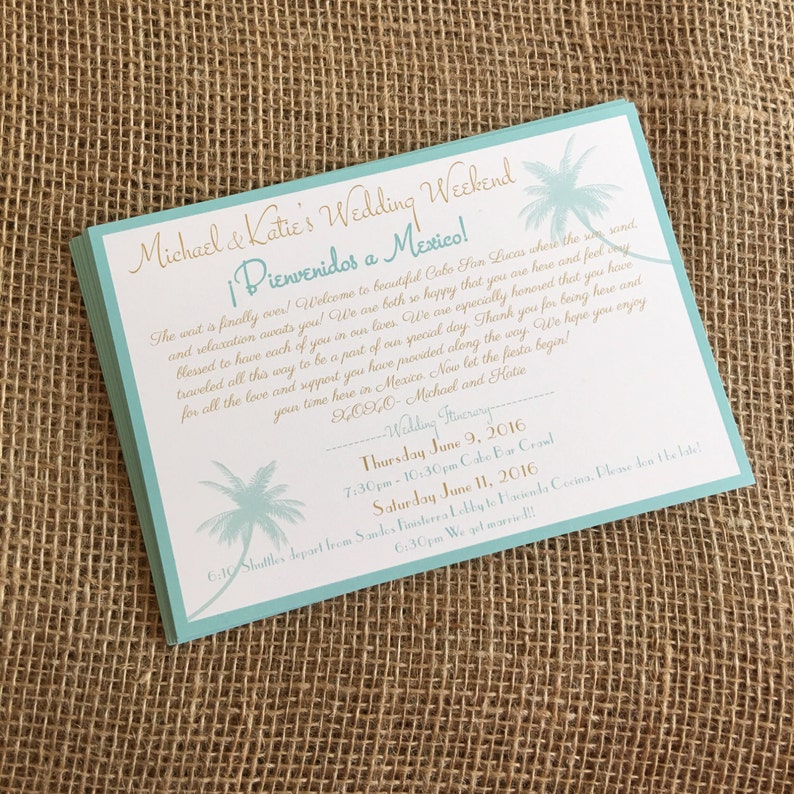 Tropical Wedding Welcome Destination Wedding Welcome Letter Beach Wedding Welcome Letter Wedding Welcome Letter Wedding Welcome