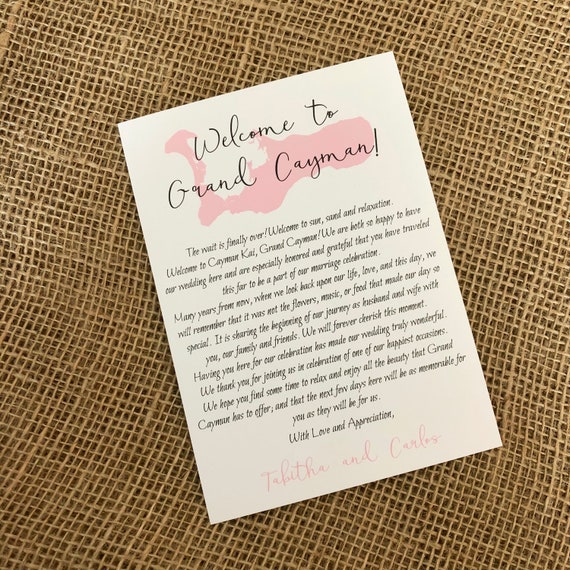 Destination Wedding Welcome Letter Welcome Letter With Etsy