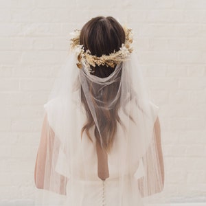 Drape wedding veil, boho draped veil, bohemian bridal veil, draping single tier veil, beach, woodland, hippie, alternative bride | LOYALTY