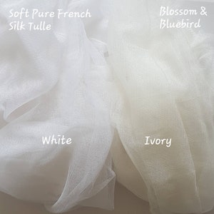Order a fabric sample/swatch Soft English Tulle, Pure Silk Tulle, English Net, Fine English Tulle, Italian Tulle, Point d'esprit, Polkadot image 4