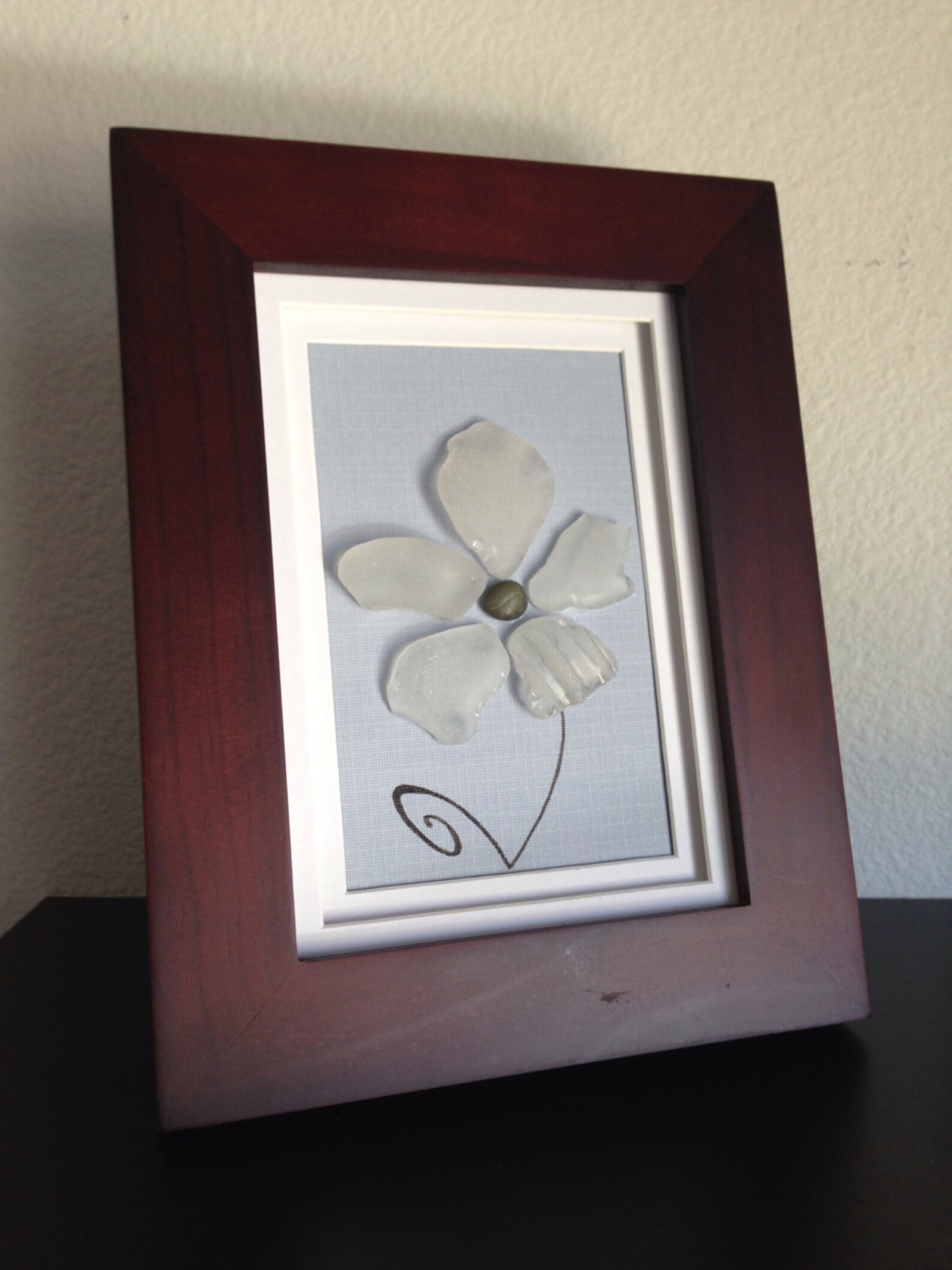 Sea Glass Art Pebble Art Beach Wall Art Home Decor Beach Etsy