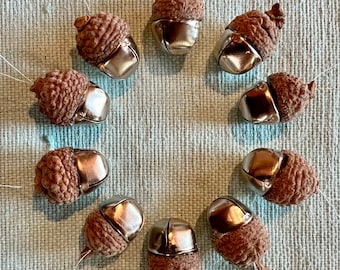 Acorn Jingle Bell Ornaments