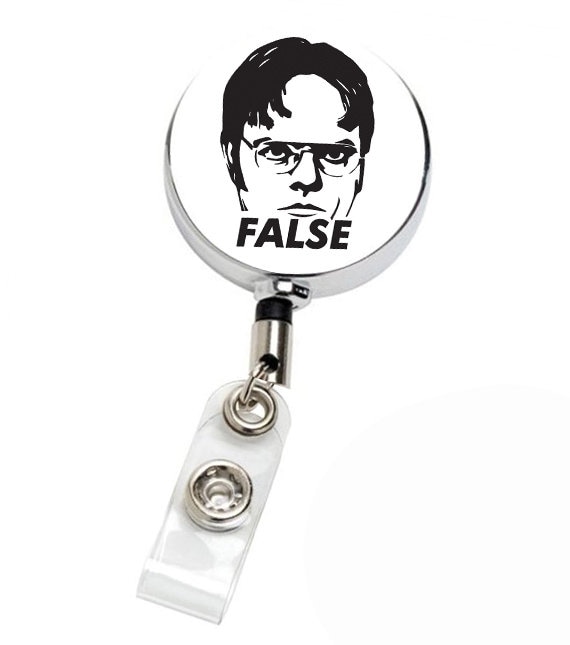 The Office Badge Reel Dwight Schrute FALSE Retractable Reel | Etsy