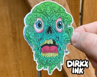 Tar-Toon-Man Zombie Tarman Living Dead Decal Weatherproof Horror Halloween Monster Sticker