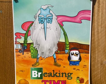 Breaking Time Parody Cartoon TV Show Wall Decor Digital Print By Dirkx Ink