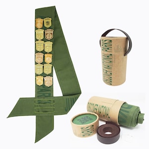 National Park Junior Ranger Scouts Badges Display Sash / Enamel Pin & Patch Organizer