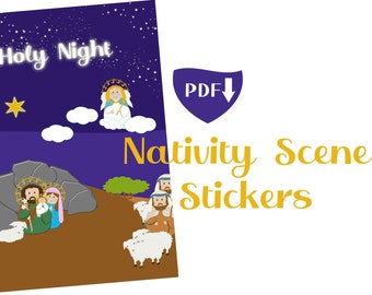 Nativity Scene Stickers PDF