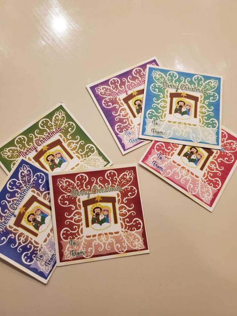 Nativity Christmas Gift Tags Printable PDF - Etsy