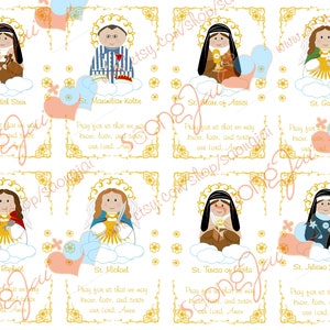 Cute Saint Holy Cards Printable PDF - Etsy