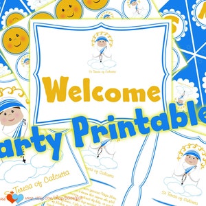St Teresa of Calcutta Party Printables PDF