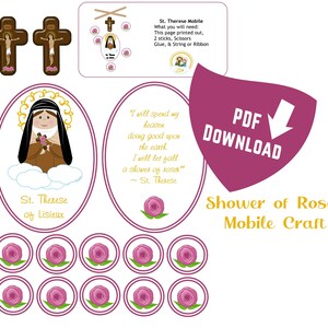 Printable Shower of Roses Mobile Craft PDF