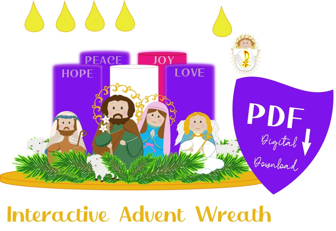 Interactive Advent Wreath PDF Etsy