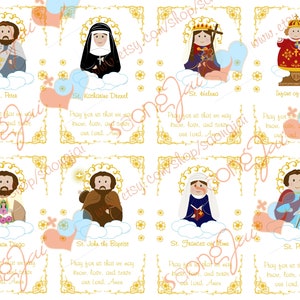 Cute Saint Holy Cards Printable PDF - Etsy