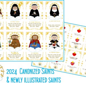 2024 New Saints Holy Cards Printable PDF