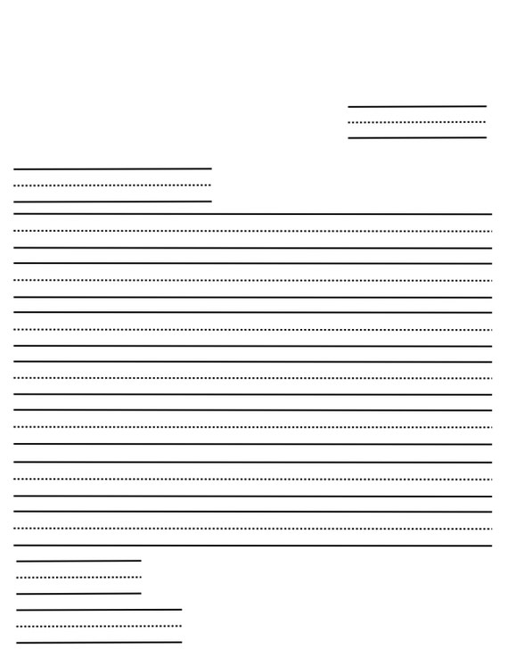kids ruled line plain stationery printable pdf etsy canada
