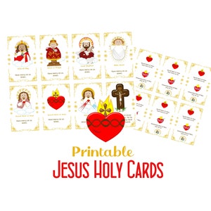 Printable Jesus Holy Cards PDF
