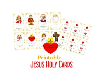 Printable Jesus Holy Cards PDF