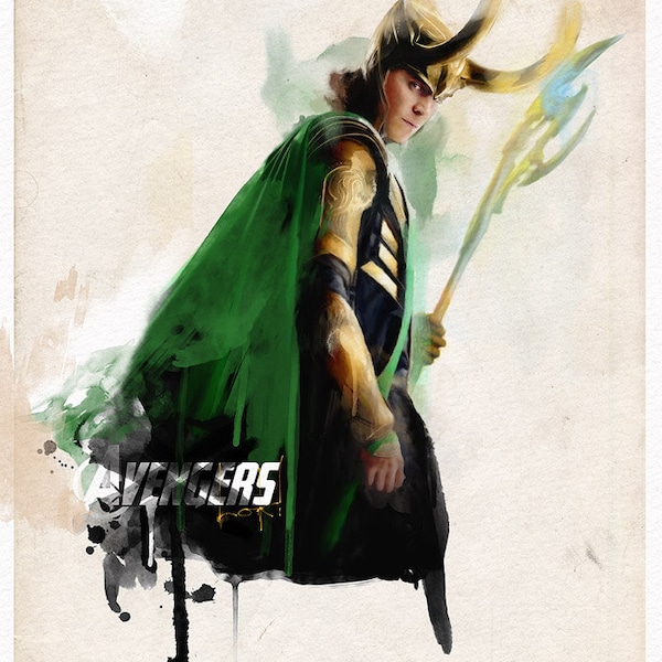 LOKI from "The Avengers" (Tom Hiddleston) Poster 11"x17" - Free Shipping in United States