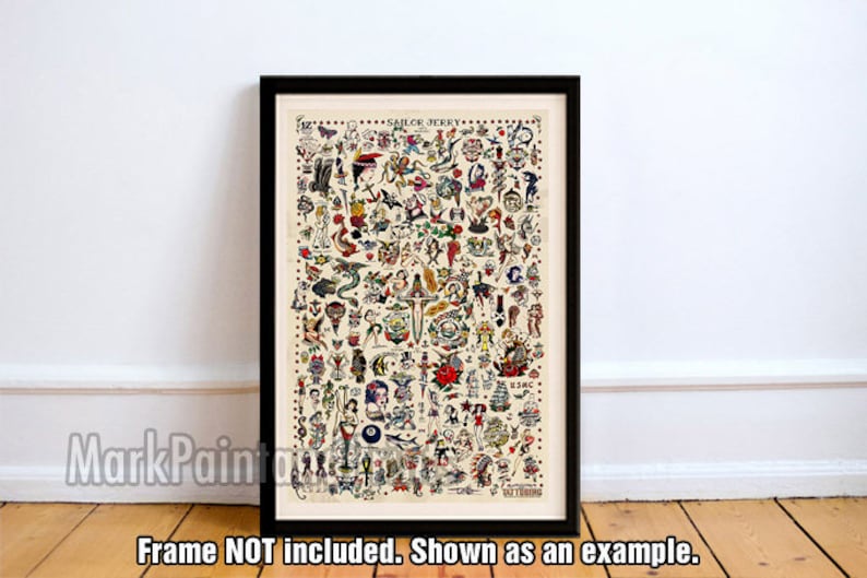 Sailor Jerry Tattoo Flash  Printed on Hahnemuhle Fine Art image 2