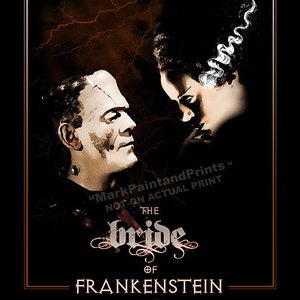 BRIDE OF FRANKENSTEIN -  / Boris Karloff / Elsa Lanchester / Giclee Movie Poster Print 24&quot;x36&quot;