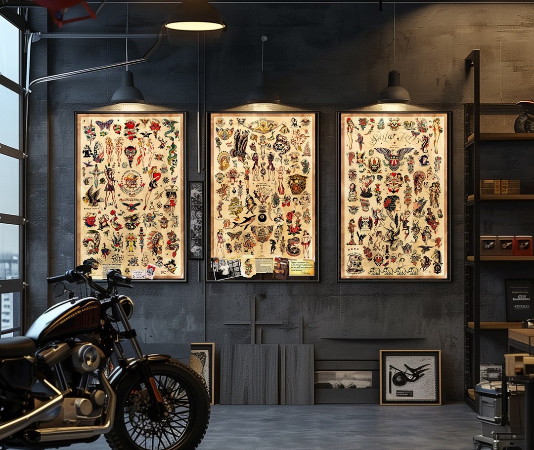 SAILOR JERRY シャワーカーテン　アメリカン雑貨 Sailor Jerry Patterned & Printed Shower Curtains | Society6