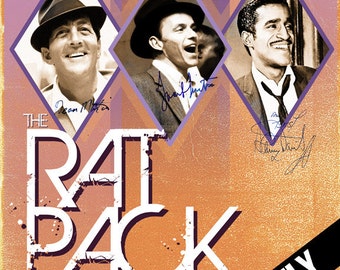 The Rat Pack (Frank Sinatra, Dean Martin, Sammy Davis Jr.) "Sands Concert" Poster Print 24"x36"