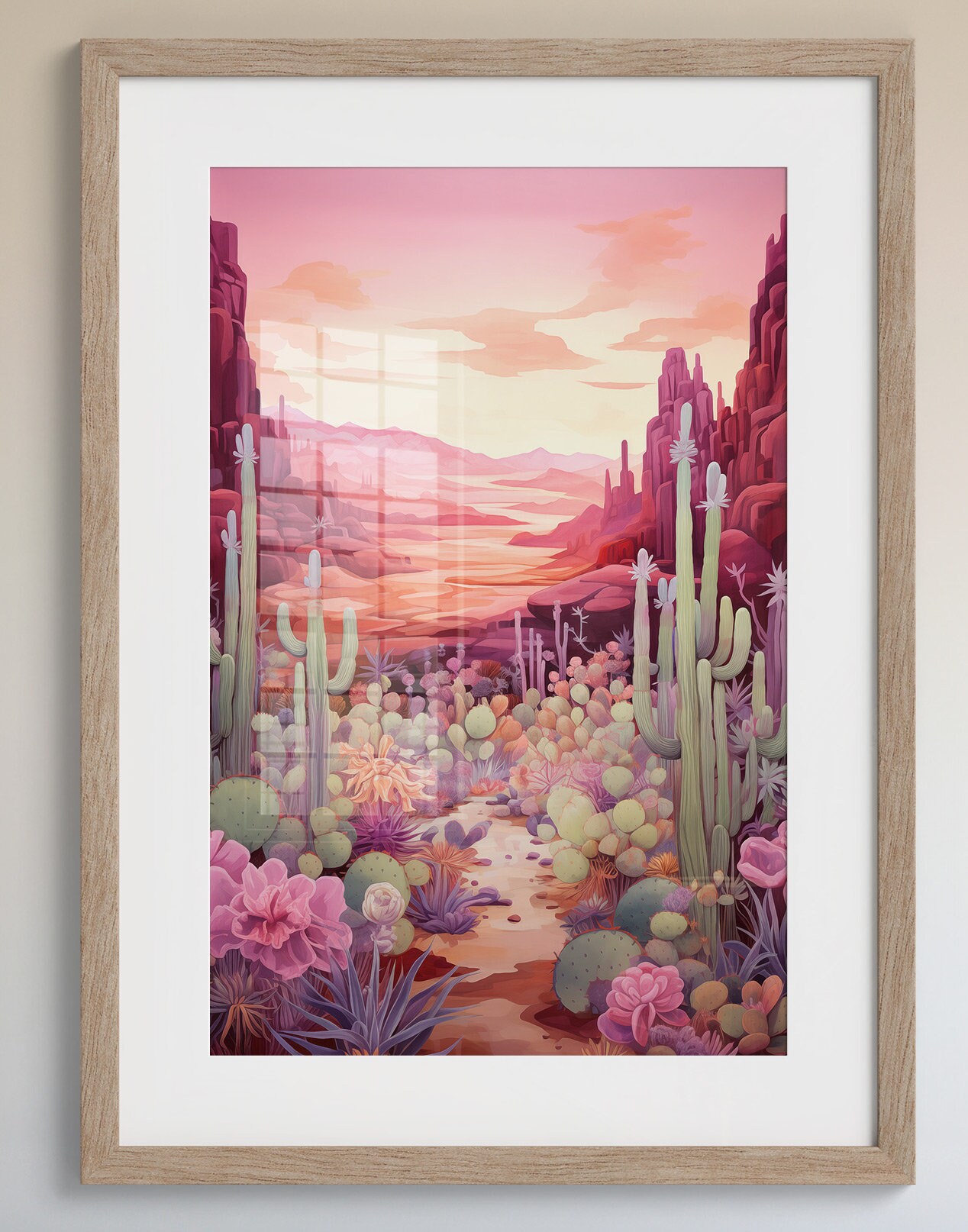 Cactus Colors Desert Wall Art Print | Joshua Tree Wall Decor | Saguaro ...