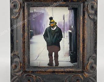 Bert’s Forgotten Alley - 2.5 x 3 Inch Framed Mini Art Print by Mark Schilder - Mini Art, Small Art, Tiny Art