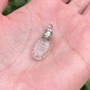 A very sweet antique Georgian cut glass miniature chatelaine scent bottle pendant, early 1800s