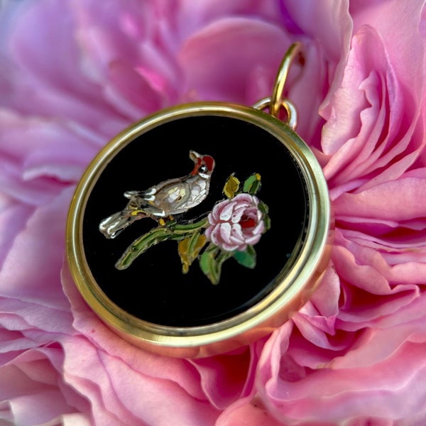 Pendentif Micro-mosaïque Antique – Bijou Vintage En Mosaïque Miniature – Occasion