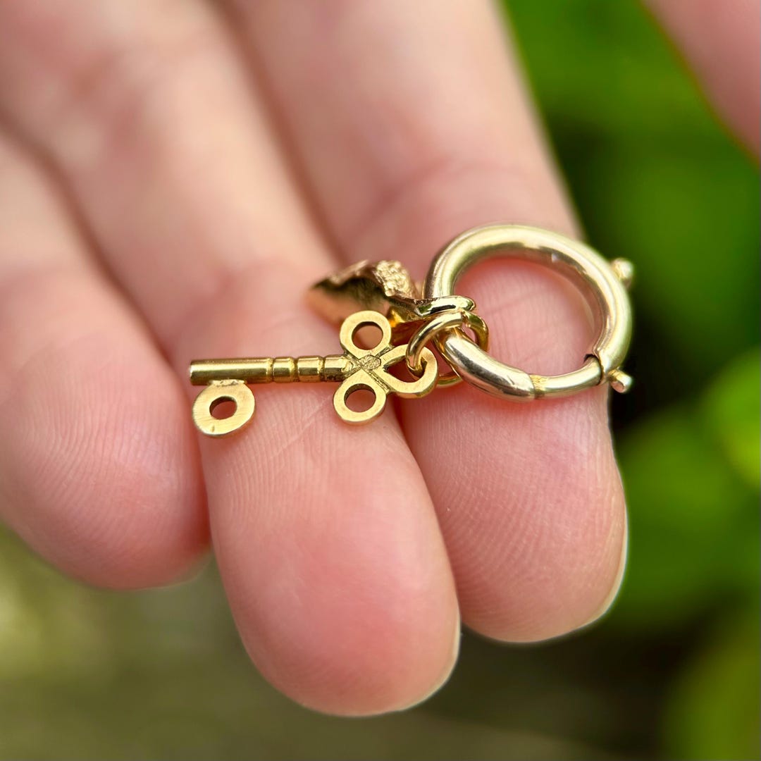 A Dear Little Vintage Gold Letter O Key Charm, Circa 1970s - Etsy