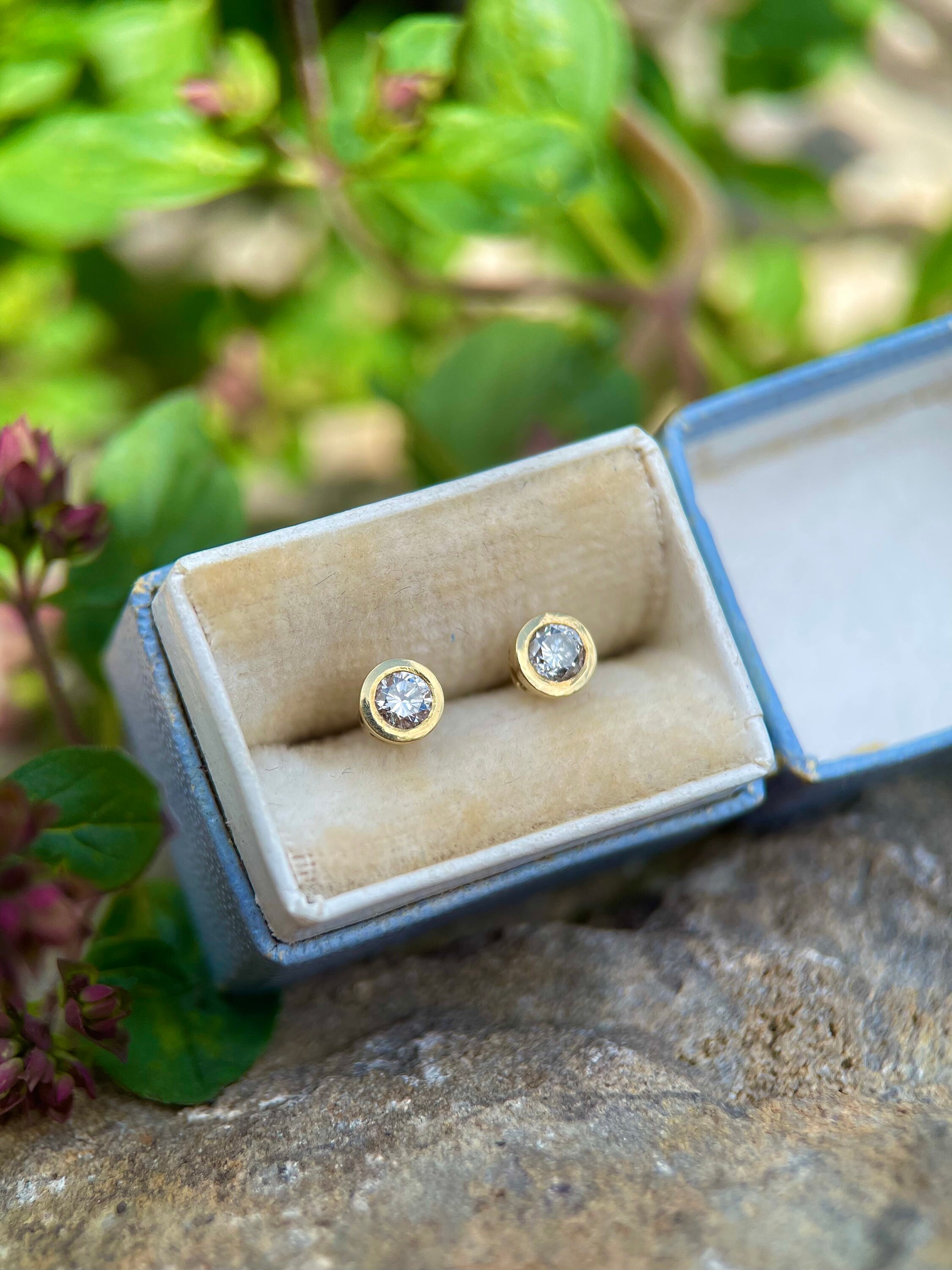1970年代　ヴィンテージ18K ダイヤモンド　イアリング 1970年代 ヴィンテージ18K ダイヤモンド イアリング （日常を
