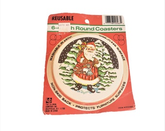 vintage Santa Drink Coasters