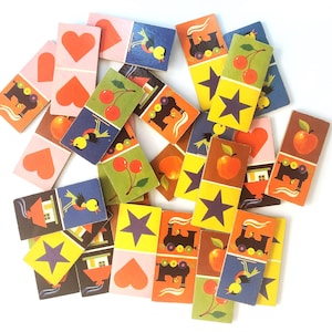 Vintage Colorful Game Pieces, Supply for Craft Projects